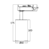 Tračna svjetiljka GU10 max 35W fi60 IP20 crno zlatna BRAYTRON BH04-00606