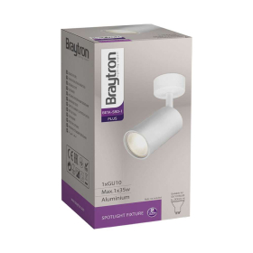 Kućište za GU10 žarulju max 35W fi60 IP20 okruglo bijelo BRAYTRON BH04-00800