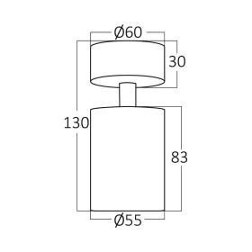 Kućište za GU10 žarulju max 35W fi60 IP20 okruglo crno BRAYTRON BH04-00801