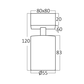 Kućište za GU10 žarulju max 35W fi55 IP20 okruglo crno BRAYTRON BH04-00811