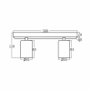 Kućište za GU10 žarulju max 2x35W 300x120x83mm IP20 okruglo bijelo BRAYTRON BH04-00820