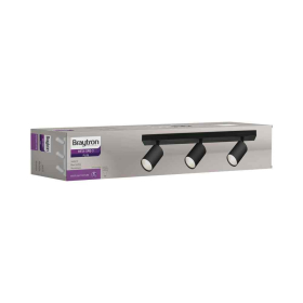 Kućište za GU10 žarulju max 3x35W 480x120x83mm IP20 okruglo crno BRAYTRON BH04-00831