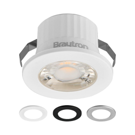 Stropna svjetiljka 3W 4000K 210lm 38D fi44 IP54 ugradbena okrugla SPOT 3 boje kućišta (bijela, crna i srebrna) BRAYTRON BH06-00219