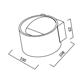 Zidna svjetiljka 8W 3000K 520lm 100x62x108mm IP20 bijela BRAYTRON BH07-03000