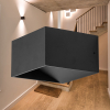 Zidna svjetiljka 8W 3000K 520lm 100x60x100mm IP20 kvadratna crna AVVA BRAYTRON BH07-03101