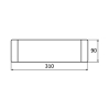 Zidna svjetiljka 12W 3000K 810lm 90x30x310mm IP20 bijela AVVA BRAYTRON BH07-03300