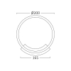 Zidna svjetiljka 12W 3000K 1200lm fi200mm IP20 bijela NELA BRAYTRON BH07-03700