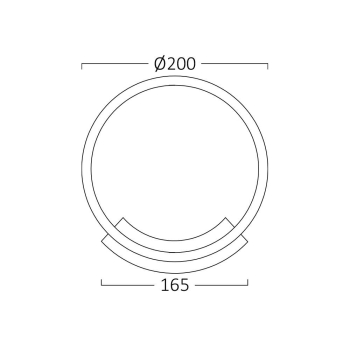 Zidna svjetiljka 12W 3000K 1200lm fi200mm IP20 crna NELA BRAYTRON BH07-03701