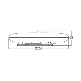 Stropna svjetiljka 18W 6500K 1740lm fi260mm IP44 sa senzorom okrugla BRAYTRON BH15-01130