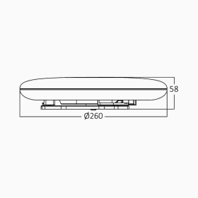 Stropna svjetiljka 20W 6500K 1980lm fi260mm IP44 okrugla BRAYTRON BH15-02130