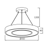 Visilica 36W 3/1 3680lm fi450 IP20 okrugla imitacija drva BRAYTRON BH16-06187