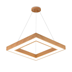 Visilica 38W 3/1 3680lm 450x450mm IP20 kvadratna imitacija drva BRAYTRON BH16-07187