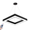 Visilica 45W 3/1 4650lm 600x600mm IP20 s daljinskim upravljačem kvadratna crna BRAYTRON BH16-07291