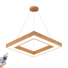 Visilica 45W 3/1 4650lm 600x600mm IP20 s daljinskim upravljačem kvadratna imitacija drva BRAYTRON BH16-07297