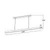 Visilica 30W 3/1 3000lm 1200x40x1400mm IP20 crna BRAYTRON BH16-09981