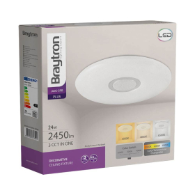 Stropna svjetiljka 24W 3/1 2450lm fi350 IP20 okrugla bijela BRAYTRON BH16-20080