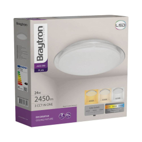 Stropna svjetiljka 24W 3/1 2450lm fi400 IP20 okrugla bijela BRAYTRON BH16-20680