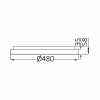 Stropna svjetiljka 36W 3/1 4260lm fi480 IP20 okrugla crna BRAYTRON BH17-00281