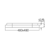 Stropna svjetiljka 36W 3/1 4260lm 480x480mm IP20 kvadratna crna BRAYTRON BH17-00781