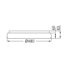 Stropna svjetiljka 36W 3/1 4260lm fi480 IP20 okrugla crna BRAYTRON BH17-02381