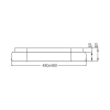 Stropna svjetiljka 36W 3/1 4260lm 480x480mm IP20 kvadratna bijela BRAYTRON BH17-02880