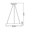 Visilica 46W 3/1 5200lm fi580 IP20 okrugla crna BRAYTRON BH17-03481
