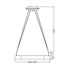 Visilica 46W 3/1 5200lm 580x580mm IP20 kvadratna zlatna BRAYTRON BH17-03986
