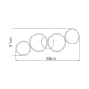 Stropna svjetiljka 60W 3/1 6050lm 330x880mm IP20 dimabilna crna BRAYTRON BH17-04091