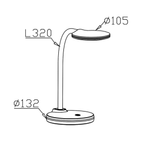 Stolna svjetiljka 4,5W 5000K 350lm 132x320mm IP20 bijela dimabilna BRAYTRON BK01-00516