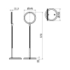 Stolna svjetiljka 7W 5000K 580lm 150x570mm IP20 bijela dimabilna BRAYTRON BK01-01310