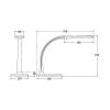 Stolna svjetiljka 7W 5000K 580lm 120x540mm IP20 crna dimabilna BRAYTRON BK01-01411