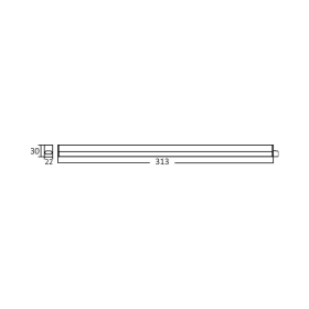Zidna svjetiljka 4W 3000K 440lm 313mm IP20 ispod ormarića, sa prekidačem BN10-00400 ***EOL***