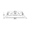 Panel LED 3W 6500K 220lm IP40 ugradbeni okrugli bijeli BRAYTRON BP01-60330