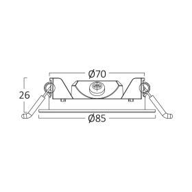 Panel LED 3W 6500K 220lm IP40 ugradbeni okrugli bijeli BRAYTRON BP01-60330