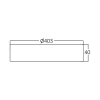 Panel LED 36W 3000K 3720lm IP20 nadgradni okrugli bijeli BRAYTRON BP03-33600