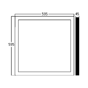 Panel LED NADGRADNI 50W 6500K 5300lm IP20 UGR<19 595x595x45mm 5 GODINA GARANCIJE BRAYTRON BP21-06630