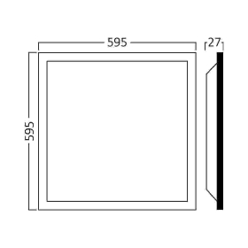 Panel LED UGRADBENI BACKLITE 40W 6500K 4200lm 595x595x27mm IP20 3 GODINE GARANCIJE 5 KOM/PAK BRAYTRON BP27-36630