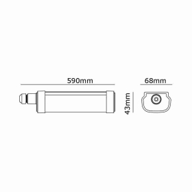 Vodotijesna svjetiljka 60cm 20W 6500K 2240lm IP65 nizajuća BRAYTRON BT07-30630
