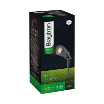 Vrtna dekorativna svjetiljka 9W 6500K 680lm 78x239mm IP65 siva SPOTLUX BRAYTRON BT25-00132