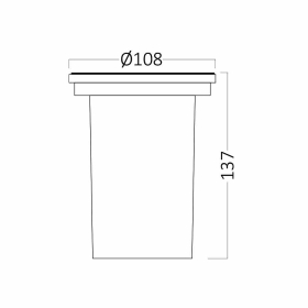 Podna ugradbena svjetiljka max35W GU10 fi108 IP67 okrugla siva INDUS BRAYTRON BT27-00101
