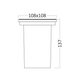 Podna ugradbena svjetiljka max35W GU10 108x108mm IP67 kvadratna siva INDUS BRAYTRON BT27-00111