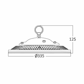 Industrijska svjetiljka 200W 6500K 21300lm 335x125mm IP65 siva BT45-09632 ***EOL***