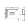 Reflektor LED 30W 3000K 2550lm IP65 sivi BRAYTRON BT60-13002