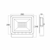 Reflektor LED 100W 3000K 8500lm IP65 sivi BRAYTRON BT60-19102