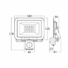 Reflektor LED 30W 3000K 2550lm IP54 sa PIR senzorom sivi BRAYTRON BT60-23002