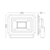 Reflektor LED 50W 6500K 4200lm IP65 sivi BRAYTRON BT60-35031
