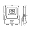 Reflektor LED 30W 6400K 2400lm IP54 sa PIR senzorom sivi 3 godine garancije BRAYTRON BT61-23032