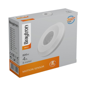 Senzor pokreta 800W 360° IP20 bijeli BRAYTRON BY31-01010