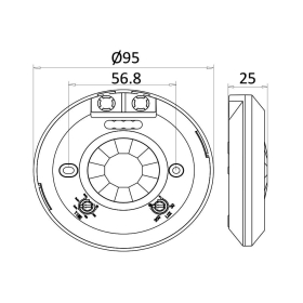 Senzor pokreta 800W 360° IP20 bijeli BRAYTRON BY31-01010