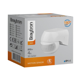 Senzor pokreta 800W 180° IP44 bijeli BRAYTRON BY31-01030